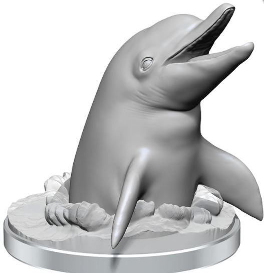 WizKids Deep Cuts Unpainted Miniatures: W14 Dolphins